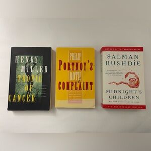 Clasic book bundle: henry miller, philip roth, salman rushdie